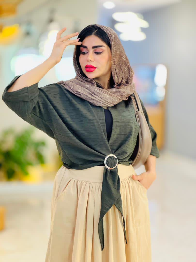 شومیز گره ای آسمان 2731